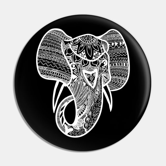 Mandala Elephant Pin by A Comic Wizard