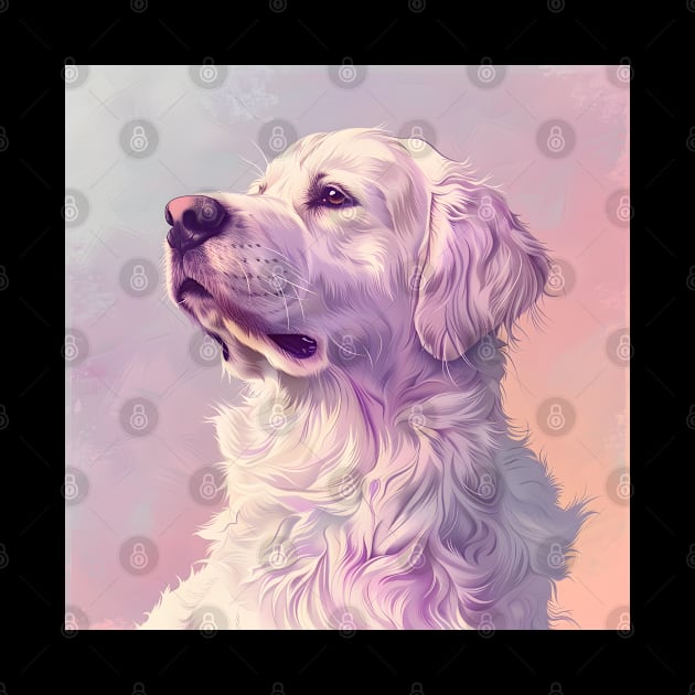 Retro Kuvasz: Pastel Pup Revival by NatashaCuteShop