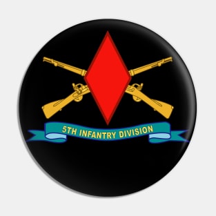 5th Infantry Division - SSI w Br - Ribbon X 300 Pin