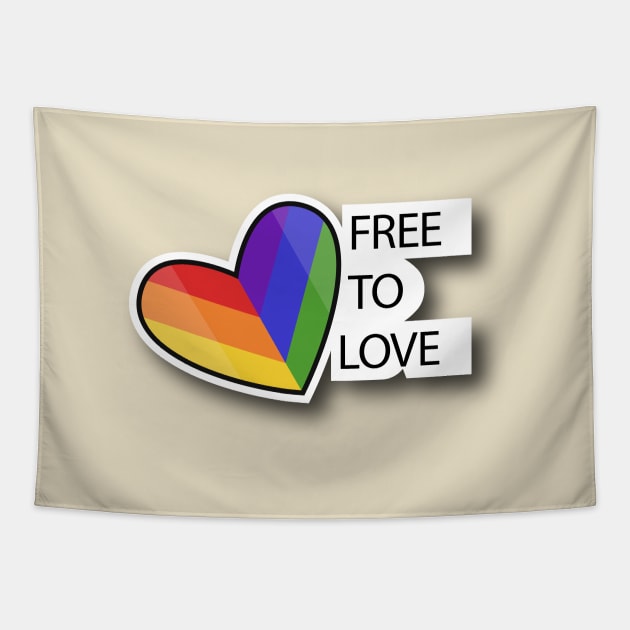 Free To Love Tapestry by Pride Merch