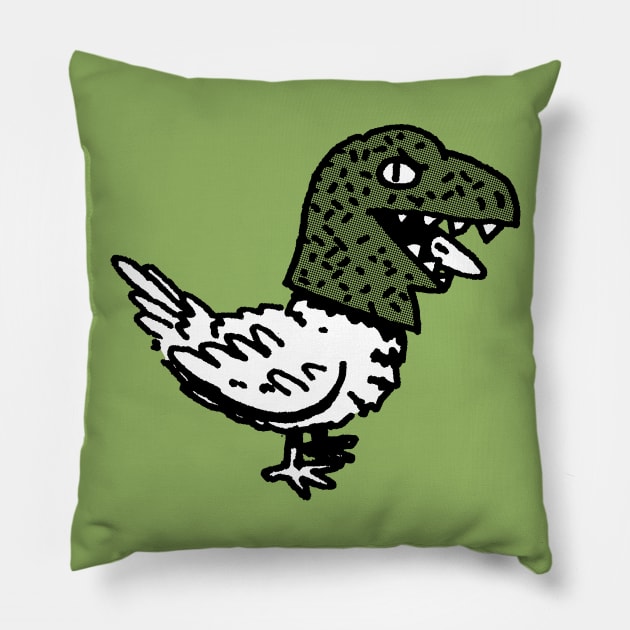 "Hen Rex" Henry Pillow by ismaelandia