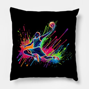 Basketball player, Neon Splash Pillow