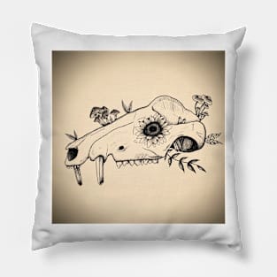 Opossum Skull Design Pillow