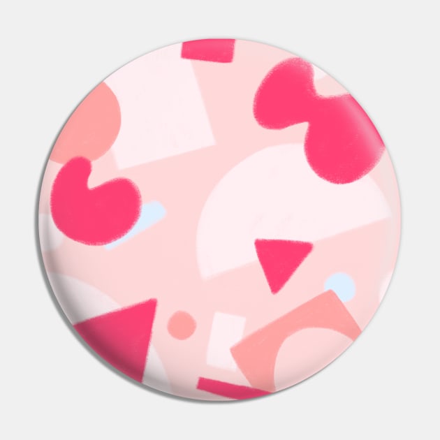 Pink Organic Shapes Pin by Trippycollage