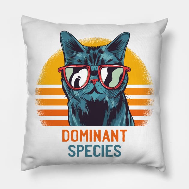 funny cat – Dominant species (light) Pillow by LiveForever