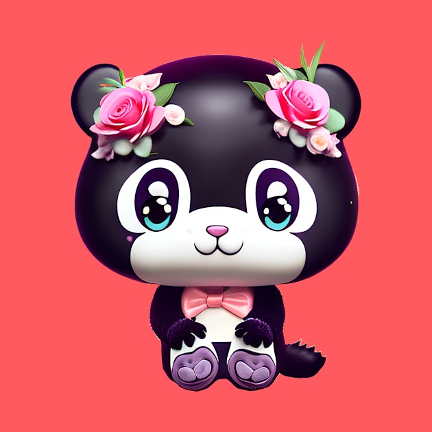 Cute kawaii panda bear by mmamma030