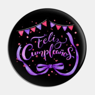 Feliz Cumpleaños Happy Birthday Spanish Pin