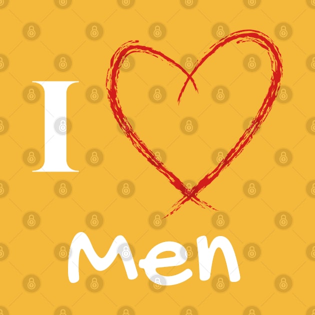 I heart men by CasualTeesOfFashion