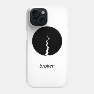 black&white broken design Phone Case