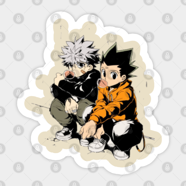 Hunter Hunter Hxh Killua Gon Cute Kawaii Hunter X Hunter Sticker Teepublic