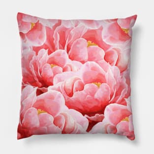 Pink Peony flower Pillow