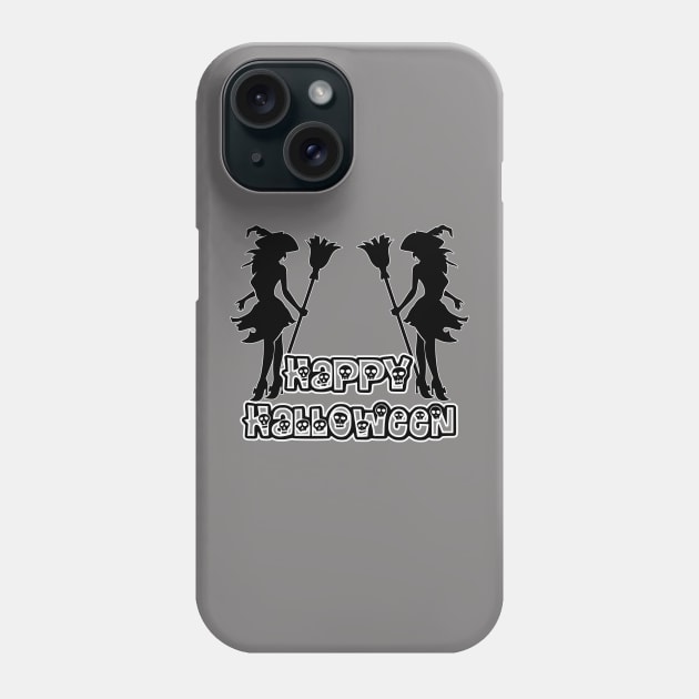 Pretty Halloween Witches - Happy Halloween - 1510201408 Phone Case by Semenov