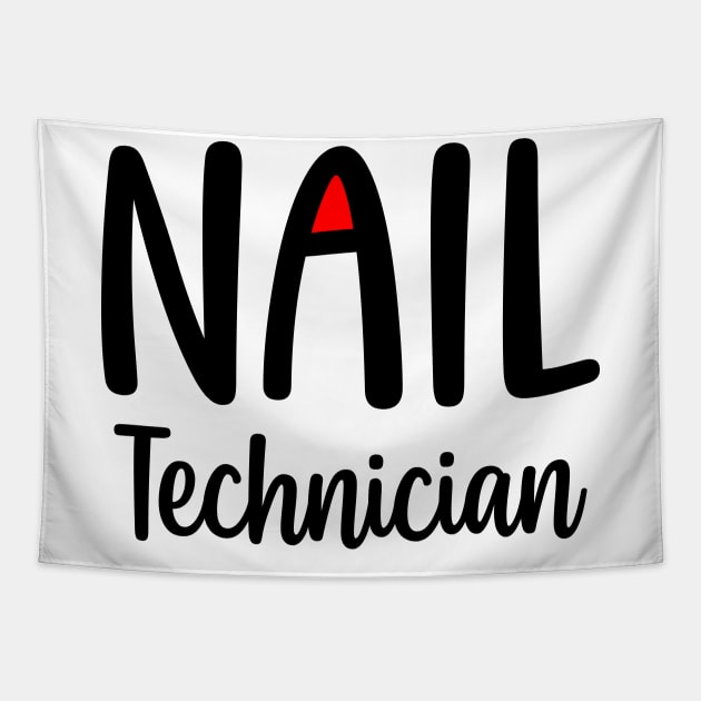 Nail Technician Tapestry by colorsplash