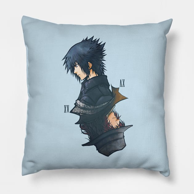 FF15 character art 2 Pillow by mcashe_art