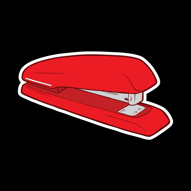 The Red Stapler by Baddest Shirt Co.