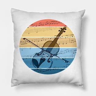 Violin Music Notation Violinist Summer Festival Pillow