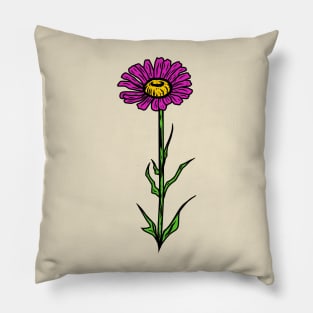 Purple Gerbera Daisy Pillow