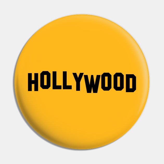 Hollywood Sign Black Pin by CharlieCreator