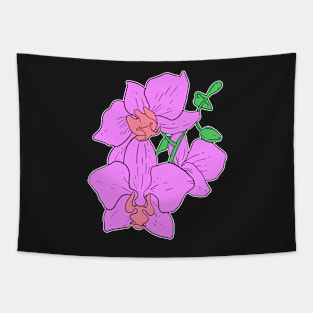 Pink Moth Orchid Hand Drawn Gardening Gift Tapestry