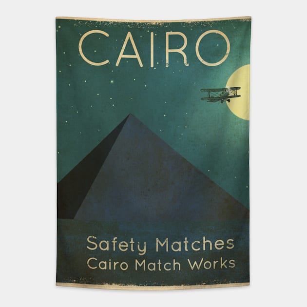 Cairo Safety Matches Tapestry by Terry Fan