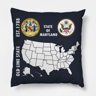 State of Maryland Pillow