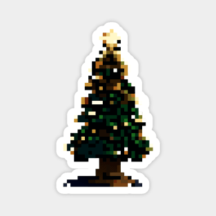 Christmas tree pixel art Magnet