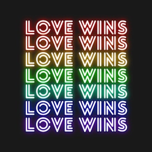 Love Wins - Neon Rainbow T-Shirt