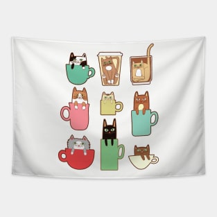 Coffee Cats! Tapestry