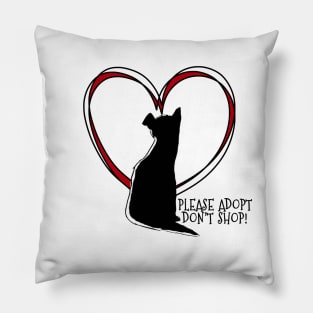 Please Adopt, Don't Shop! Pets | Cherie's Art Original (c)2020 Pillow