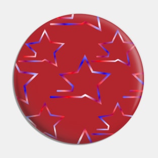 Fast Stars Red White Blue on Red Repeat 5748 Pin