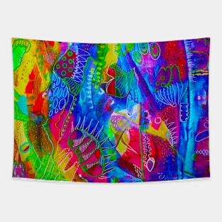 487. Beautiful colorful abstract paradise Tapestry