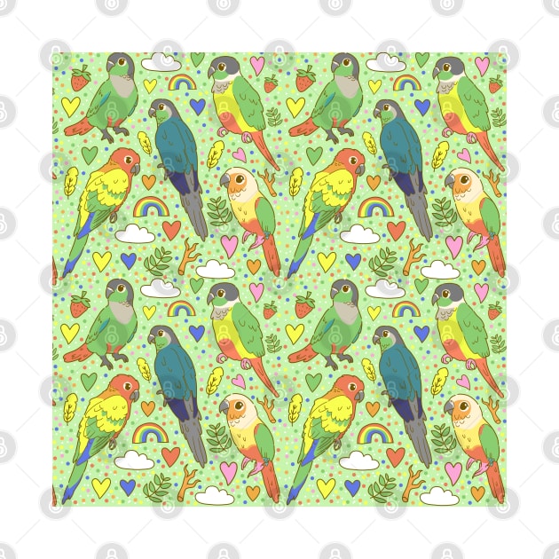 Colourful Conures Pattern by casserolestan