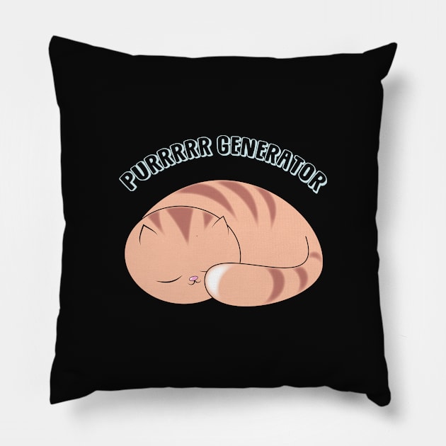 Purrr generator, cute cat, animal Pillow by Lady_M