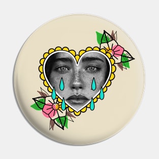 Crying Heart Pin