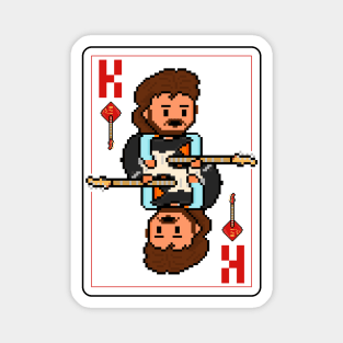 Pixelrockstars King of Diamonds Playing Card Magnet