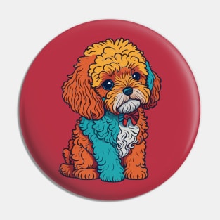 Cavapoo Portrait Pin