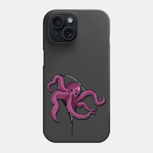 Kraken's Breakout: Playful Tentacles Embrace Freedom Phone Case