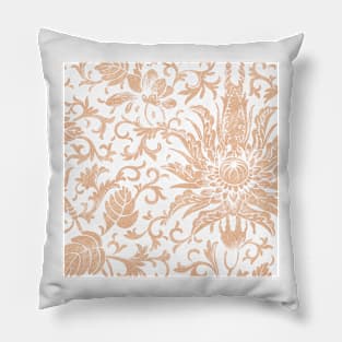 Floral rose gold glitter ii Pillow