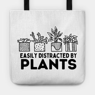 Easily Distracted By Plants Gardener Gifts Gardening Garden Tote