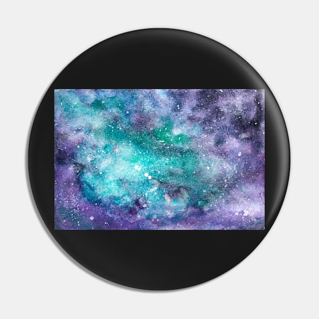 Abstract Galaxy Pin by Colzo Art