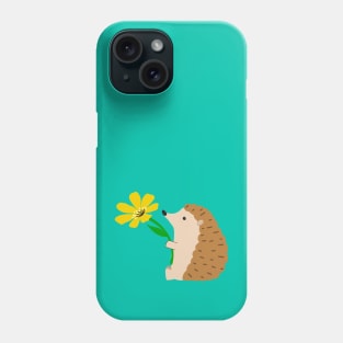 Hedgehog with a flower Phone Case