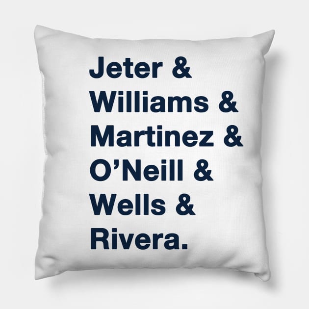 1990's Yankee Greats Pillow by IdenticalExposure