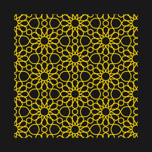 Yellow Moroccan Mosaic, Moroccan Art T-Shirt