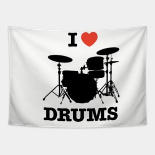 I Love Drums Tapestry