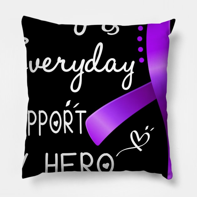 Today and Everyday I Support My Hero Eating disorders Awareness Support Eating disorders Warrior Gifts Pillow by ThePassion99