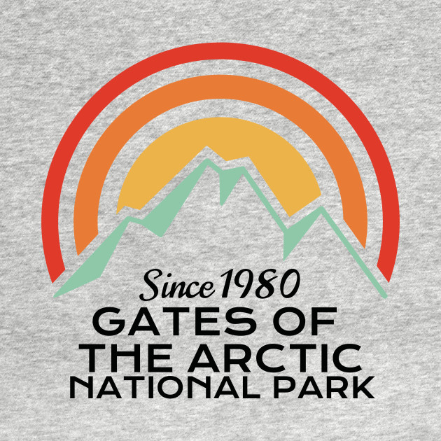 Disover Gates Of The Arctic National Park Retro - National Park Retro Sticker - T-Shirt