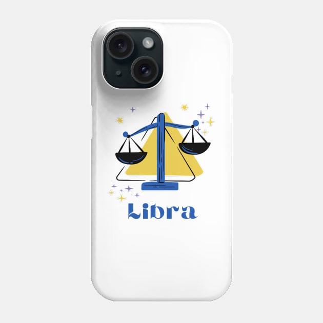 Libra Star Sign Phone Case by Quirky Quote Designs