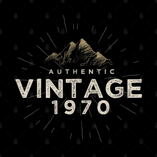 Authentic Vintage 1970 Birthday Design by DanielLiamGill