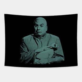 Dr Evil With Cat // 90s Aesthetic Design Tapestry