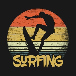 Vintage Surfing Gift For Sufing Summer Holidays At The Beach T-Shirt